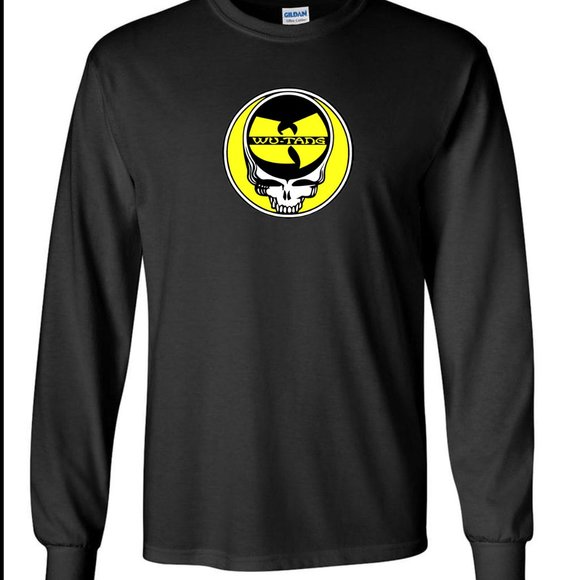 Wu Tang Stealie Grateful Dead Long Sleeve t-shirt Shakedown Mashup - Picture 2 of 2